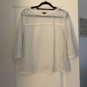 CHELSEA28 WHITE SIZE M LACE BLOUSE